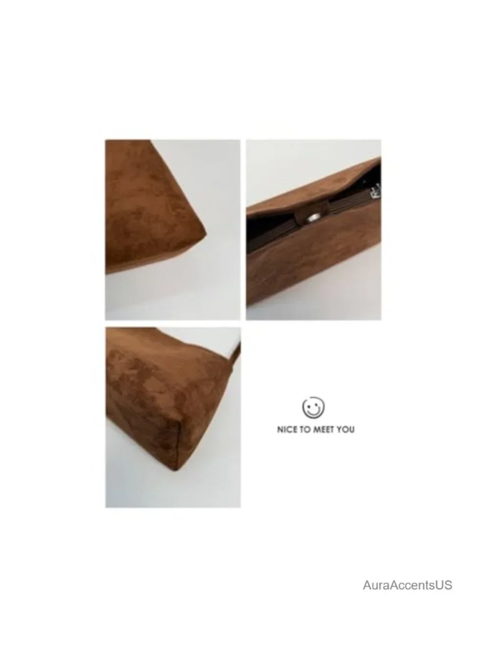 Faux Suede Top Handle Hobo Tote Bag Large Capacity Commuter Shoulder Bag